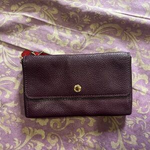 Coach triple color leather Wristlet